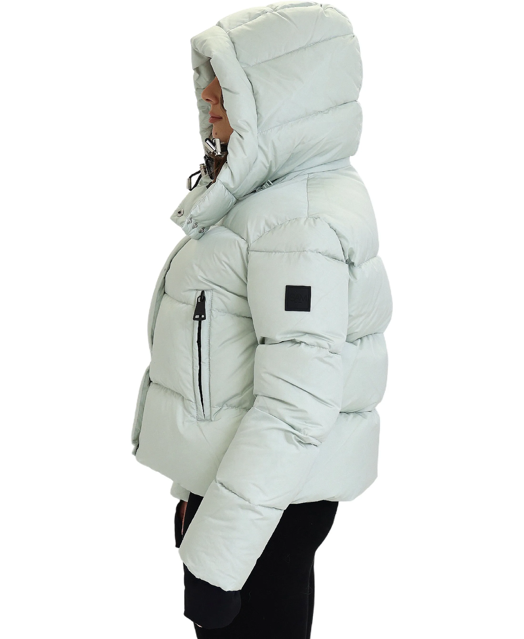 Puffer Down Crop Jacket w/ Hood