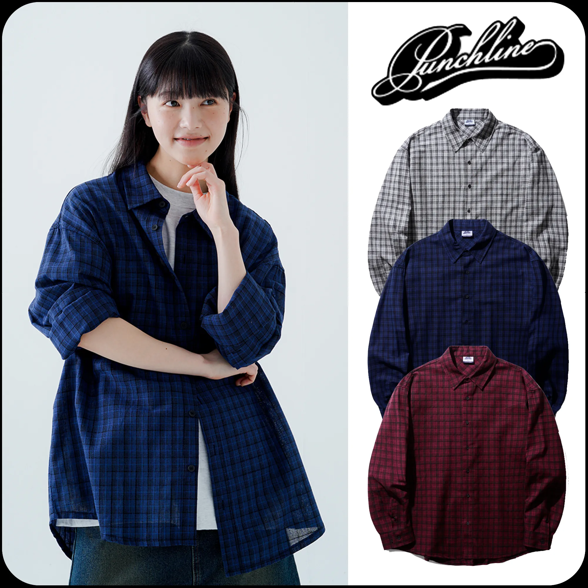 PUNCHLINE  |[ PUNCHLINE]★24SS★TRAFFIC COOL CHECK SHIRTS