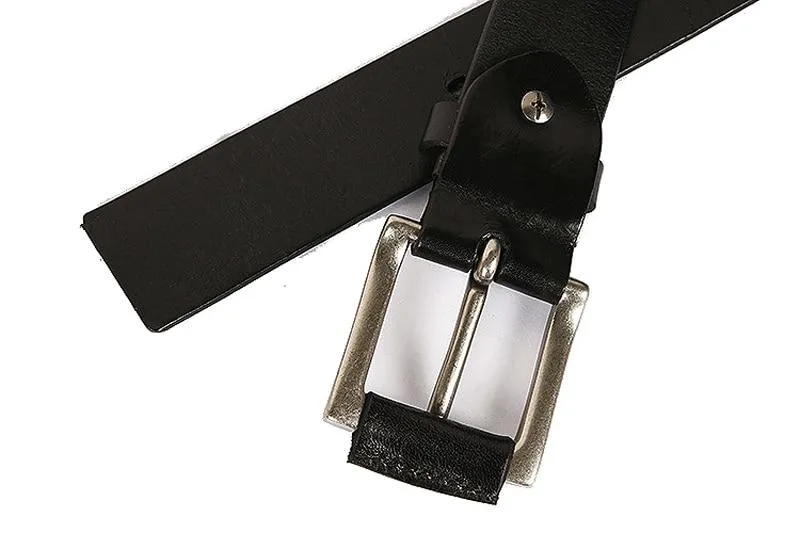 Punk Men's Genuine Leather Heavy Metal Studded Rivet Belt on Clearance