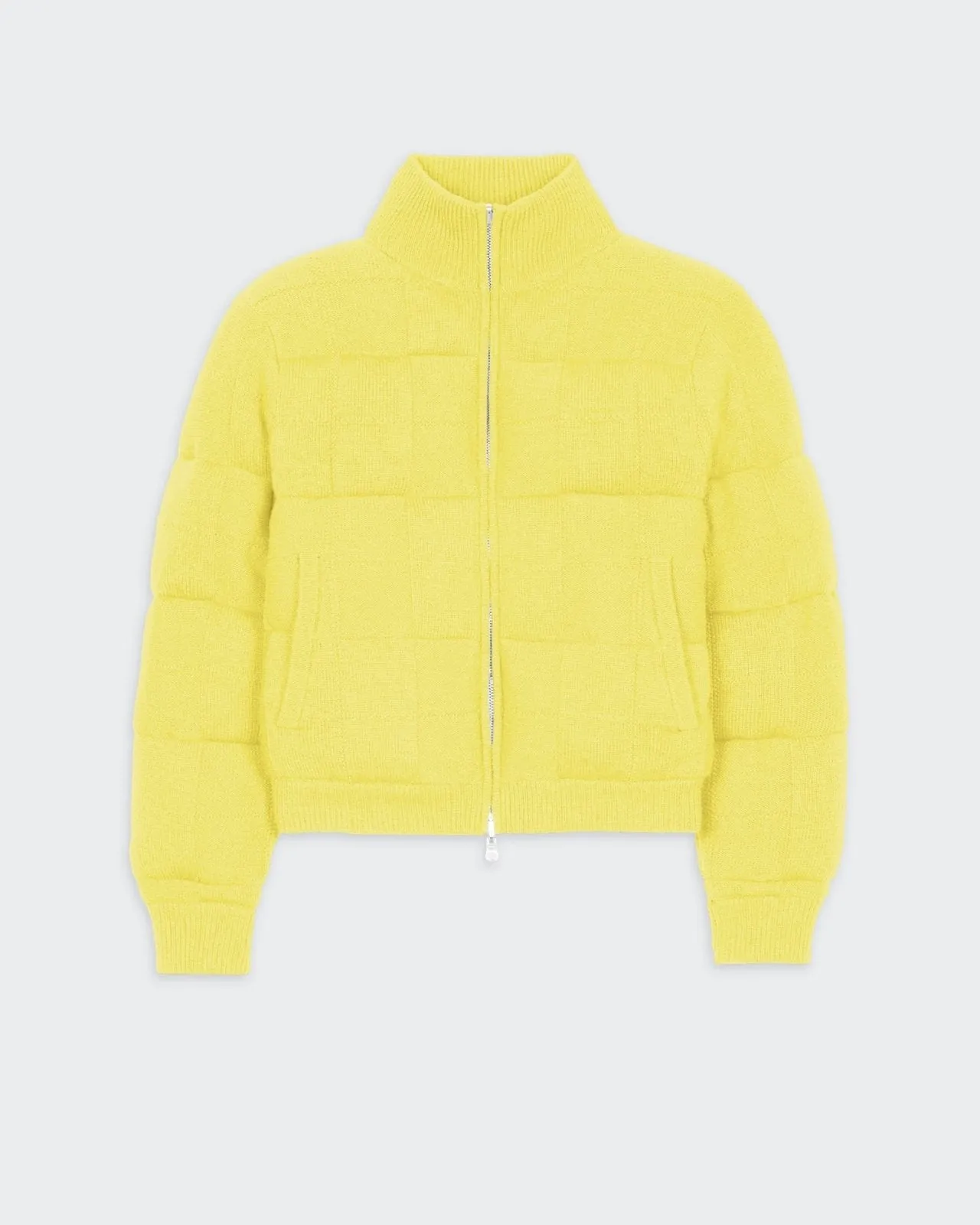 Quilted Puffer Jacket - Lemon