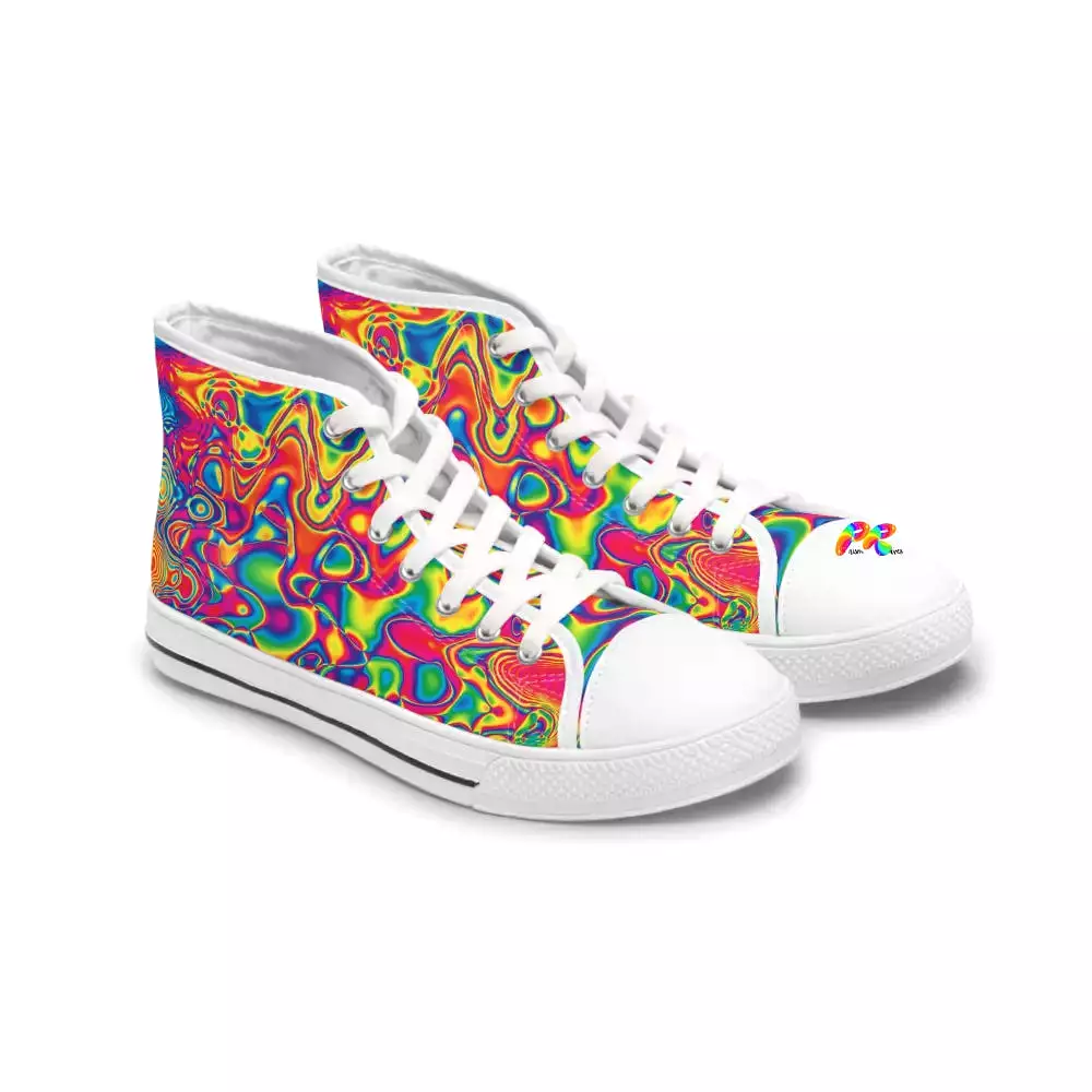 Radiant Hue Women's High Top Canvas Rave Sneakers