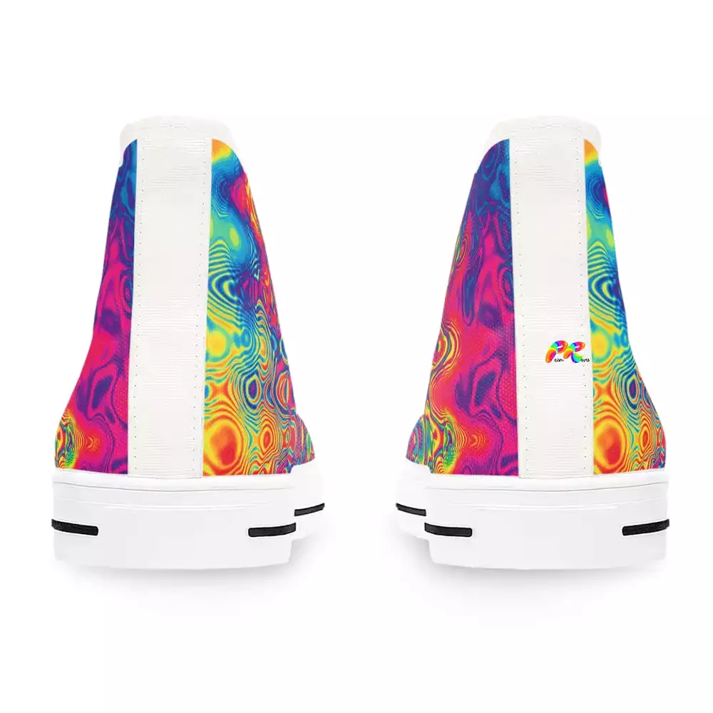 Radiant Hue Women's High Top Canvas Rave Sneakers