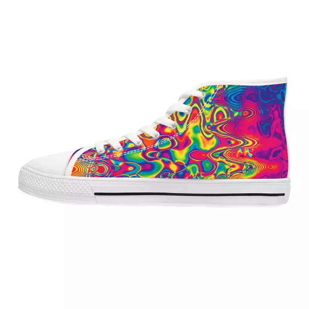 Radiant Hue Women's High Top Canvas Rave Sneakers