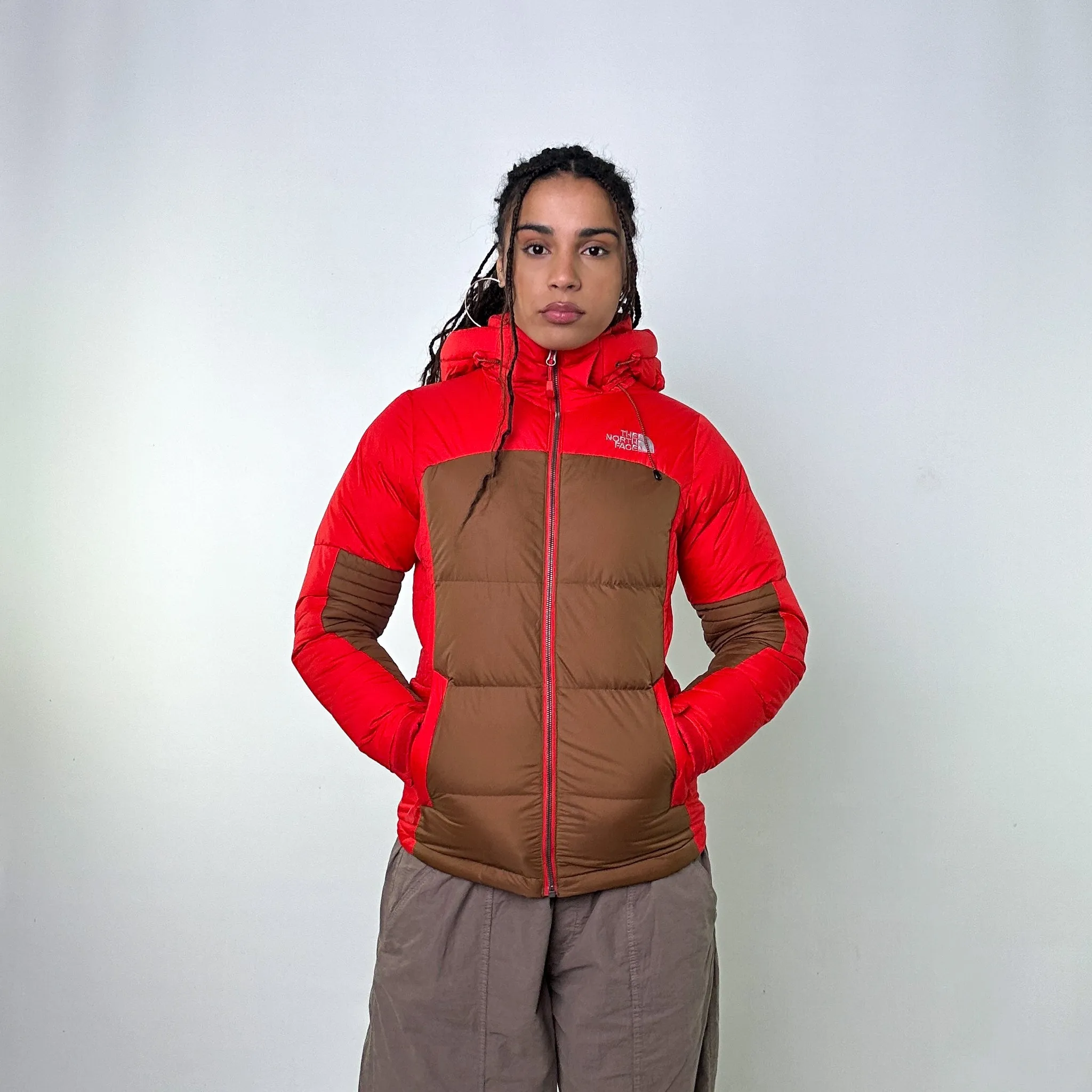 Red y2ks The North Face Puffer Jacket Coat (XS)