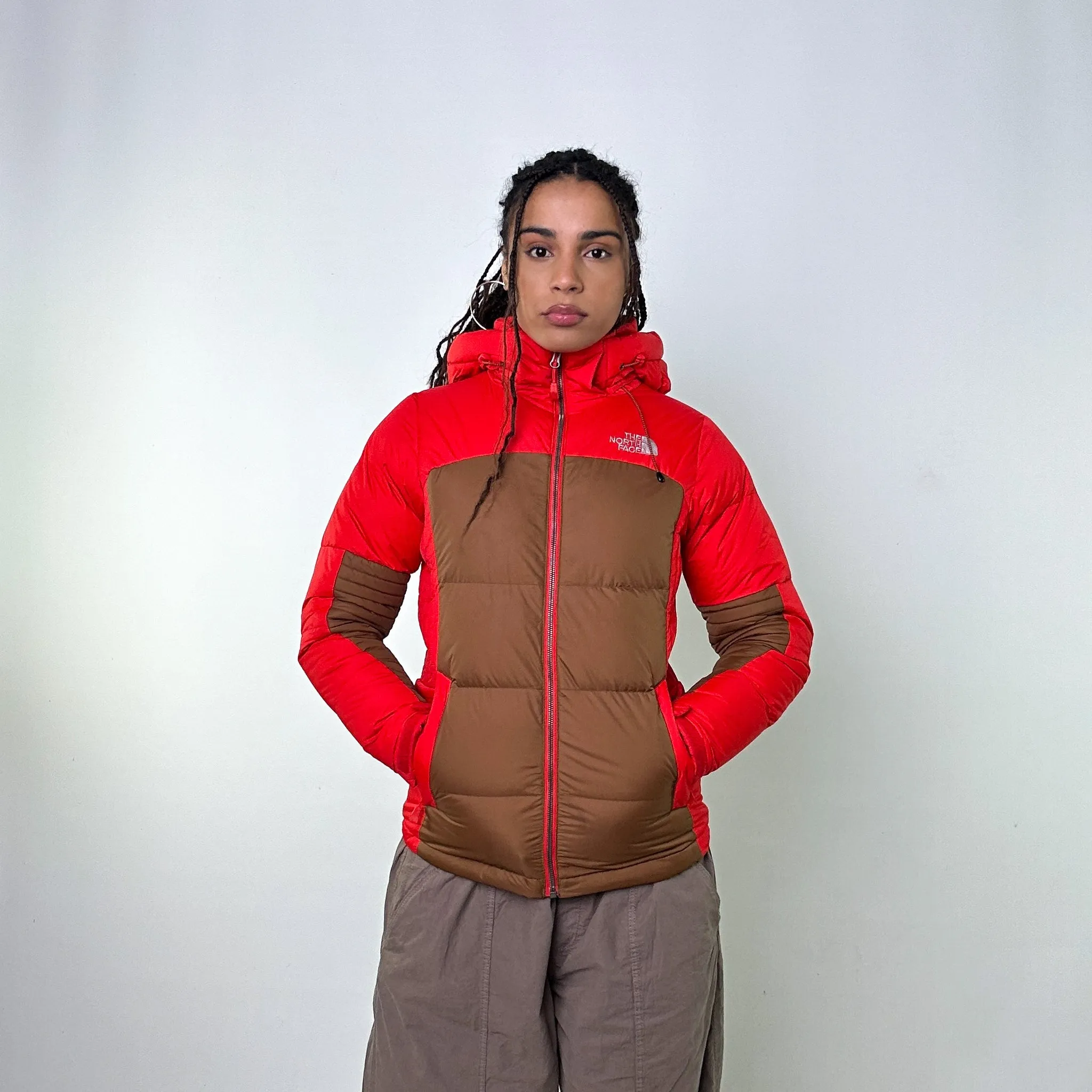 Red y2ks The North Face Puffer Jacket Coat (XS)