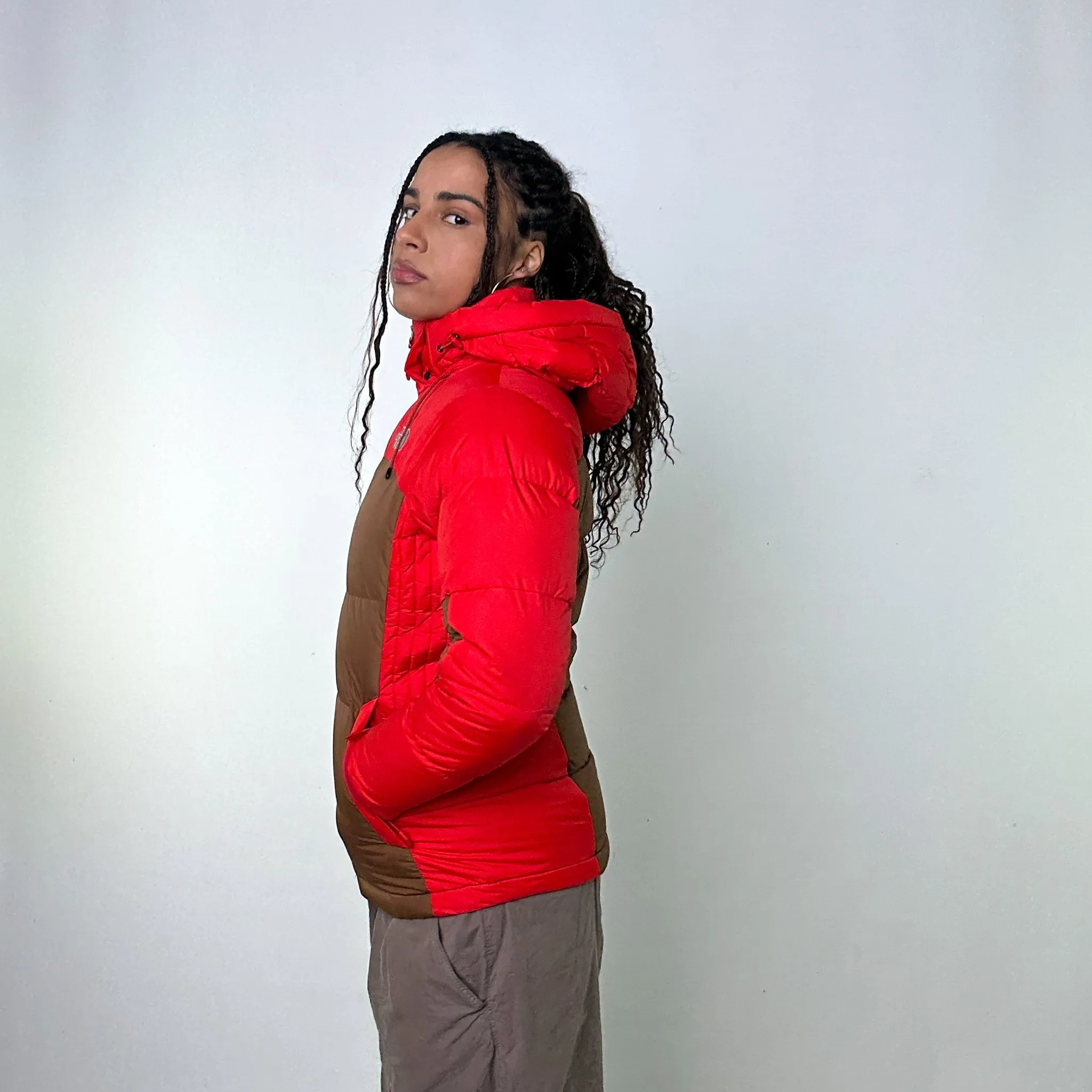 Red y2ks The North Face Puffer Jacket Coat (XS)