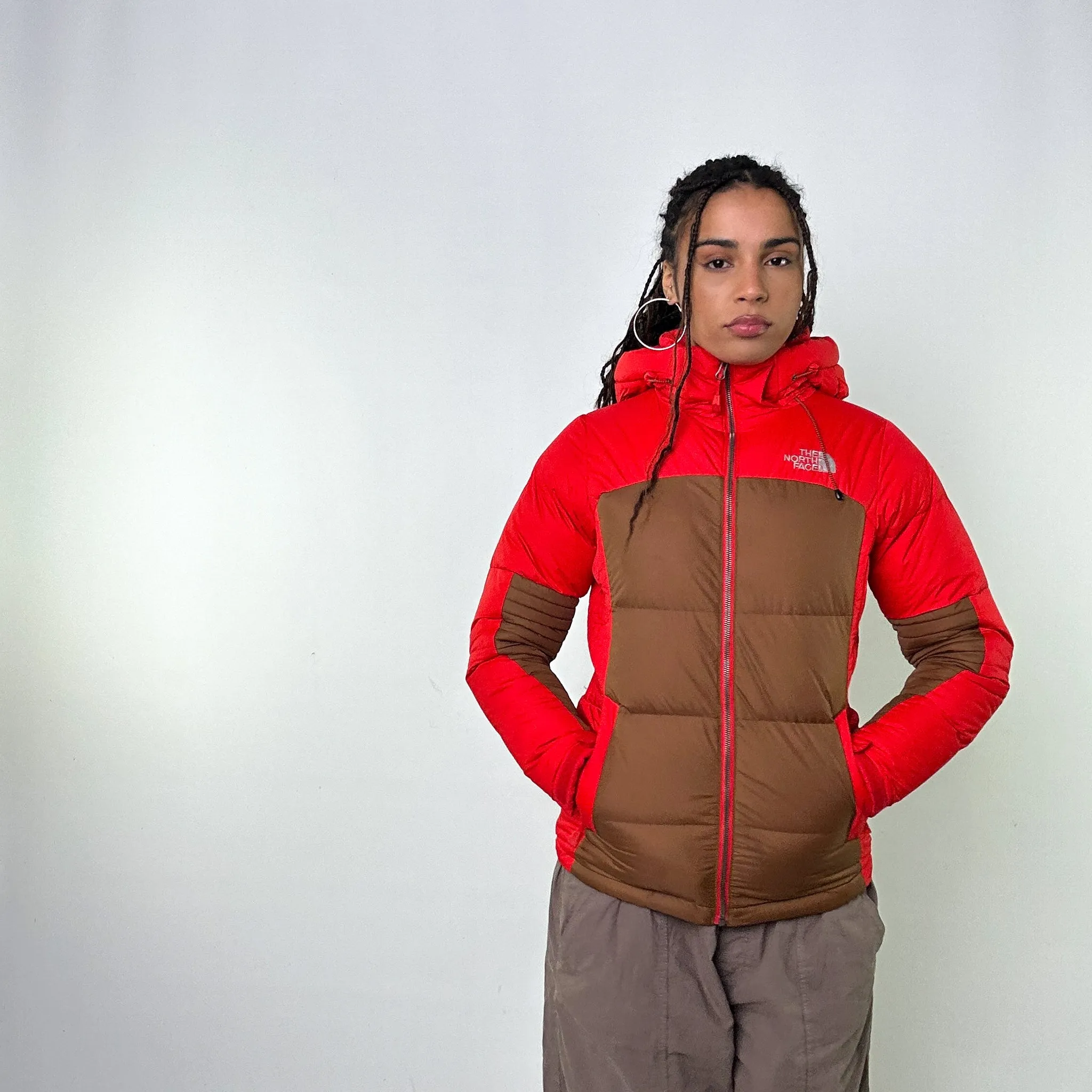 Red y2ks The North Face Puffer Jacket Coat (XS)