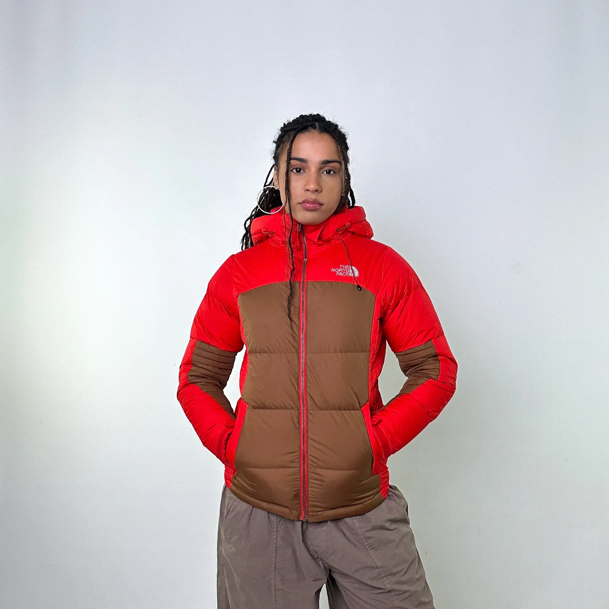 Red y2ks The North Face Puffer Jacket Coat (XS)