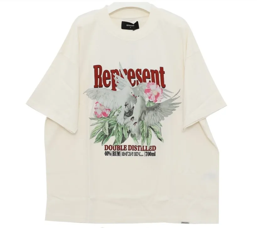 REPRESENT  |Crew Neck Street Style U-Neck Plain Cotton Short Sleeves