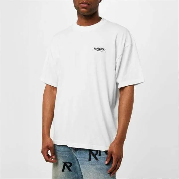 REPRESENT  |Crew Neck Unisex Street Style Plain Cotton Short Sleeves