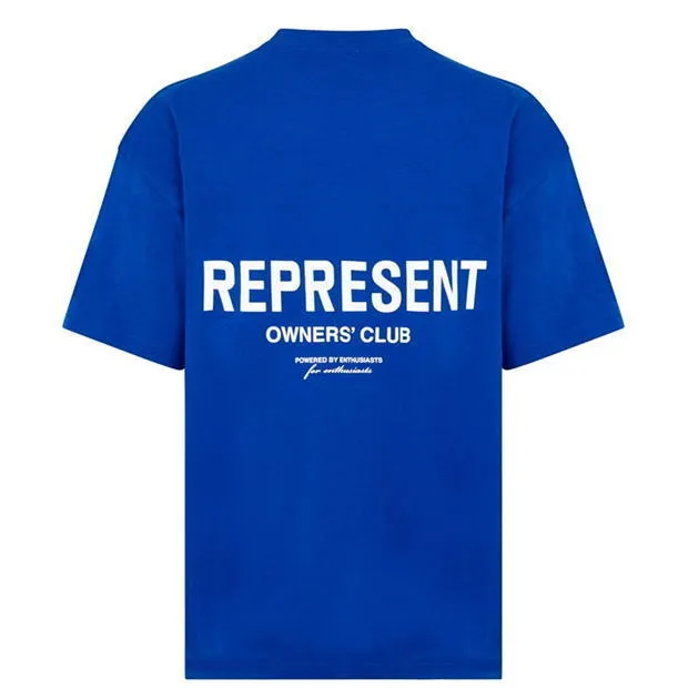 REPRESENT  |Crew Neck Unisex Street Style Plain Cotton Short Sleeves