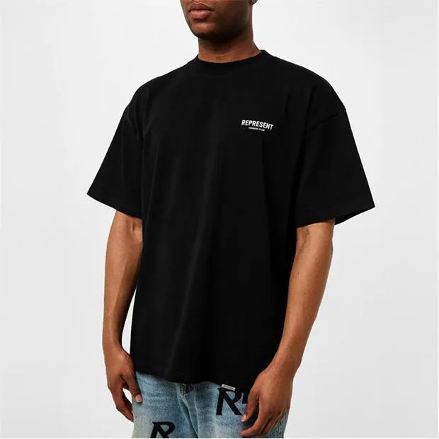 REPRESENT  |Crew Neck Unisex Street Style Plain Cotton Short Sleeves