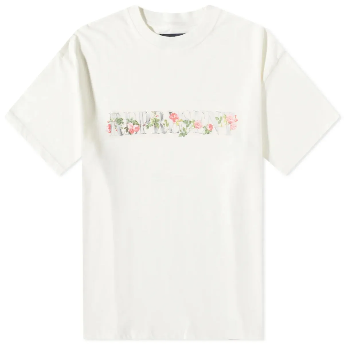 Represent Floral R T-ShirtWhite