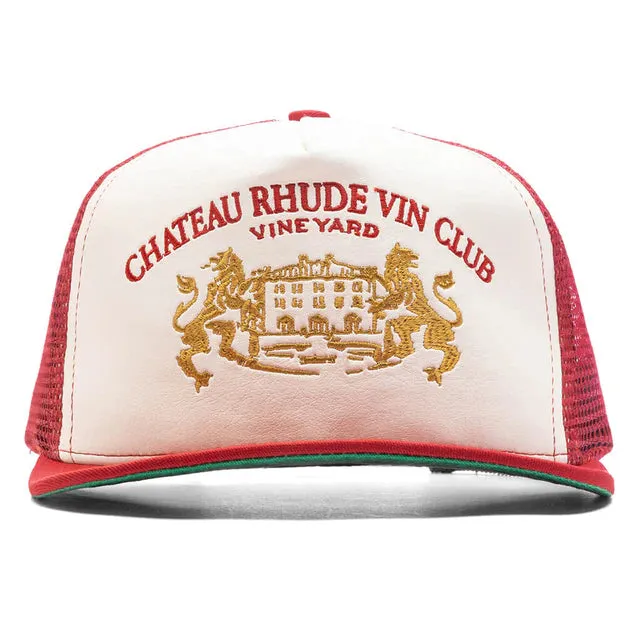 Rhude Cellier Trucker Hat - Red/Cream