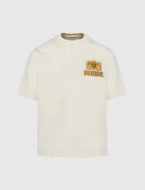 RHUDE CRESTA CIGAR TEE   VINTAGE WHITE