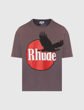 RHUDE EAGLE LOGO TEE   VINTAGE GREY