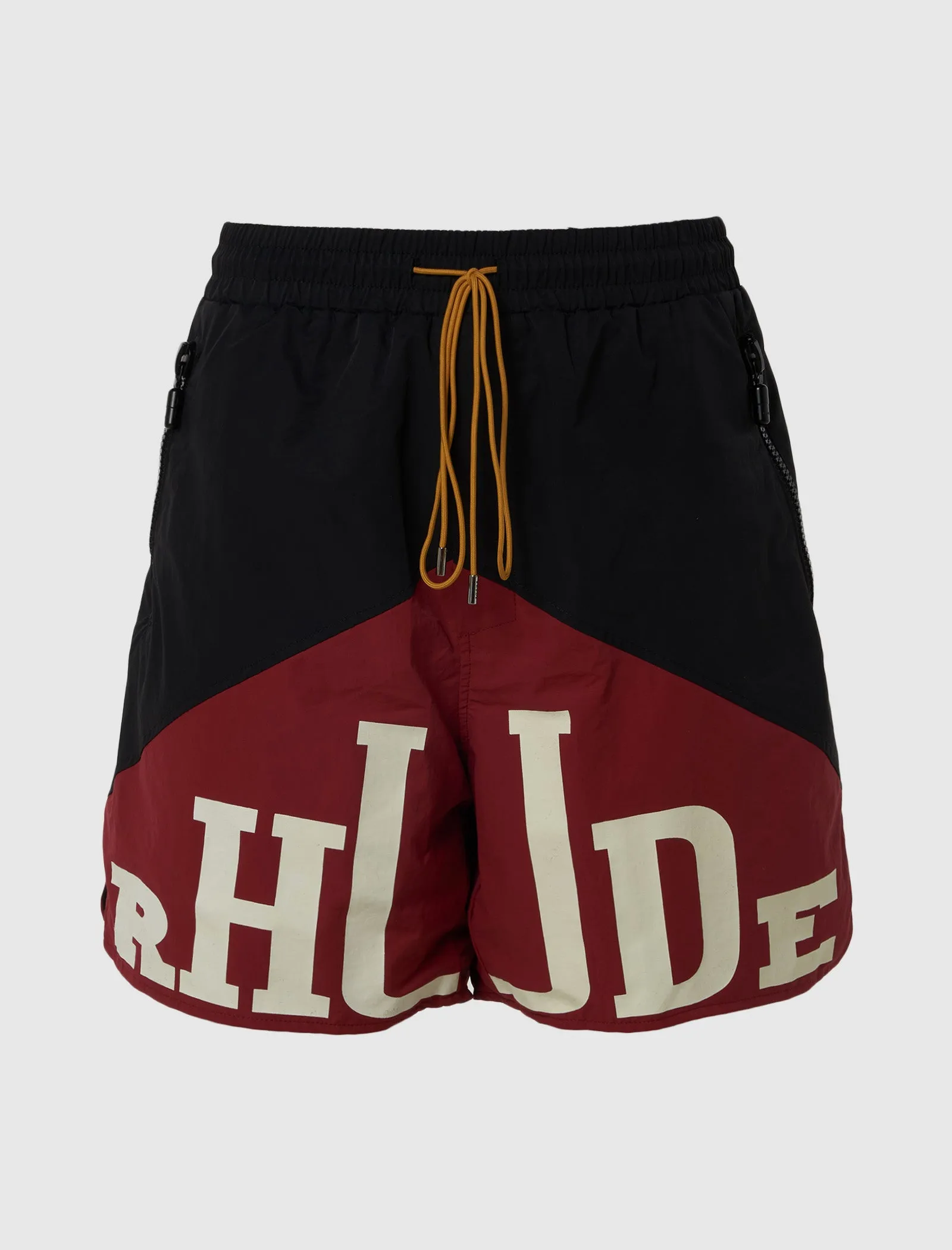 RHUDE YACHTING SHORT   BLACK/MAROON