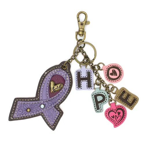 Ribbon Charming Charms Key Chain in Lavender