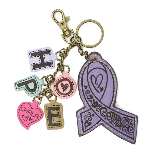 Ribbon Charming Charms Key Chain in Lavender