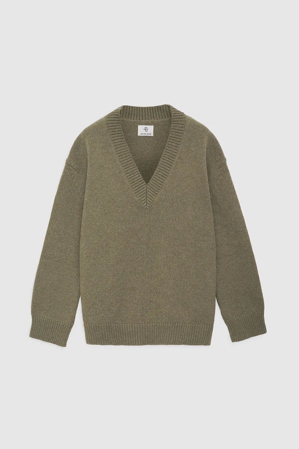 Rosie V Neck Sweater - Olive