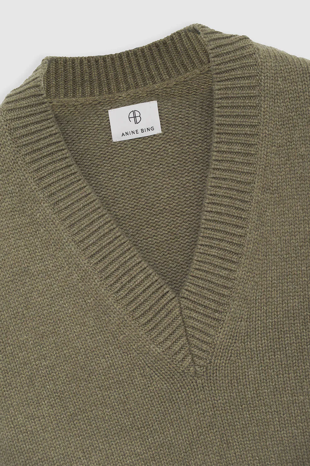 Rosie V Neck Sweater - Olive