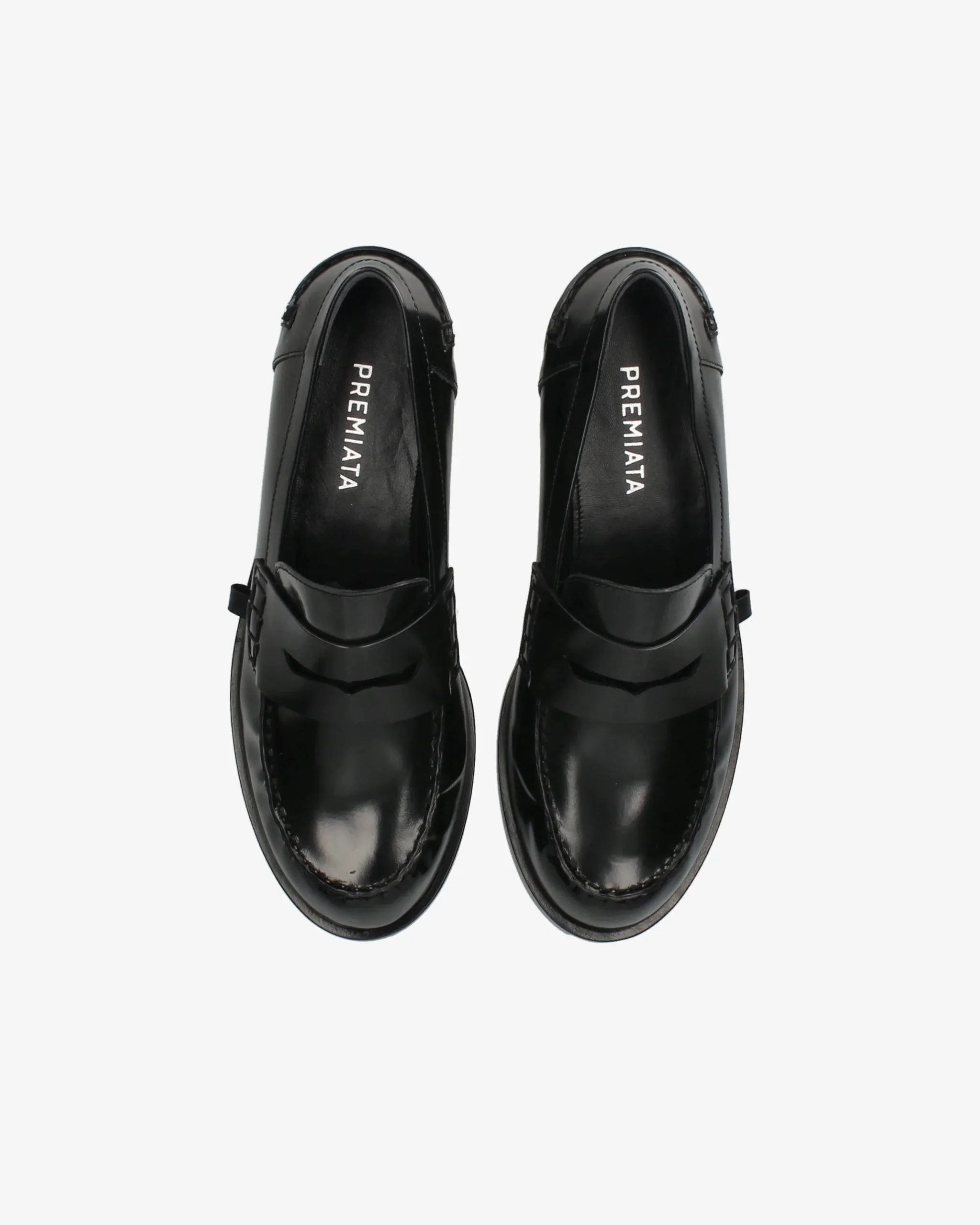 Siria loafers M6851A in polished black calf leather