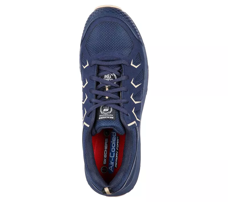 'Skechers' Men's Malad II EH Comp Toe - Navy / Tan