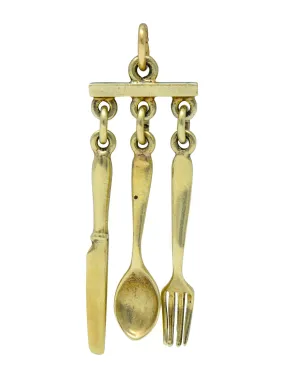 Sloan & Co. Retro 14 Karat Gold Cutlery Charm