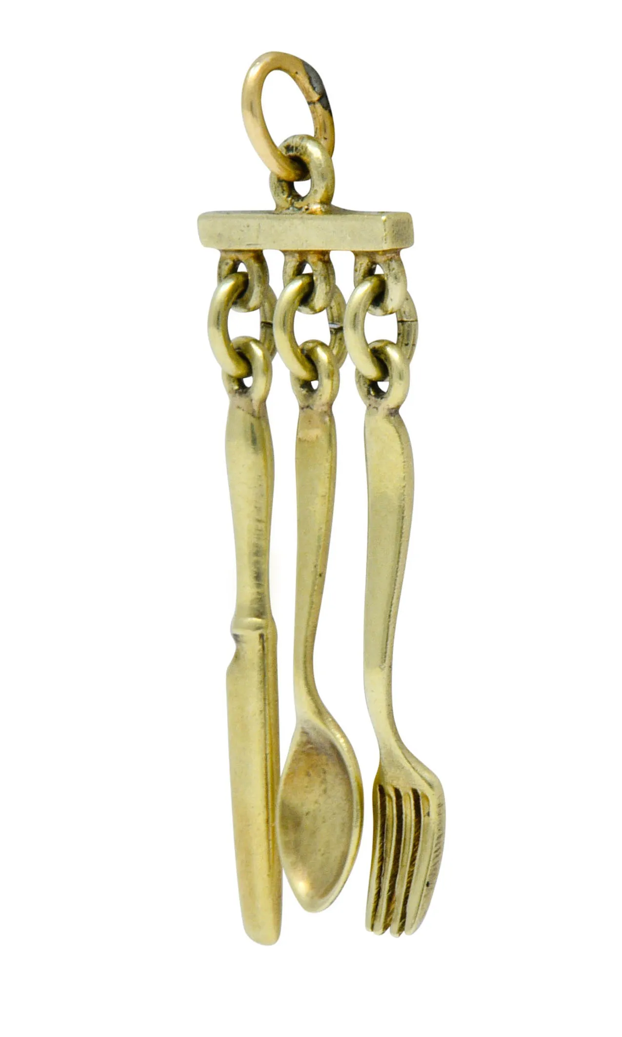 Sloan & Co. Retro 14 Karat Gold Cutlery Charm