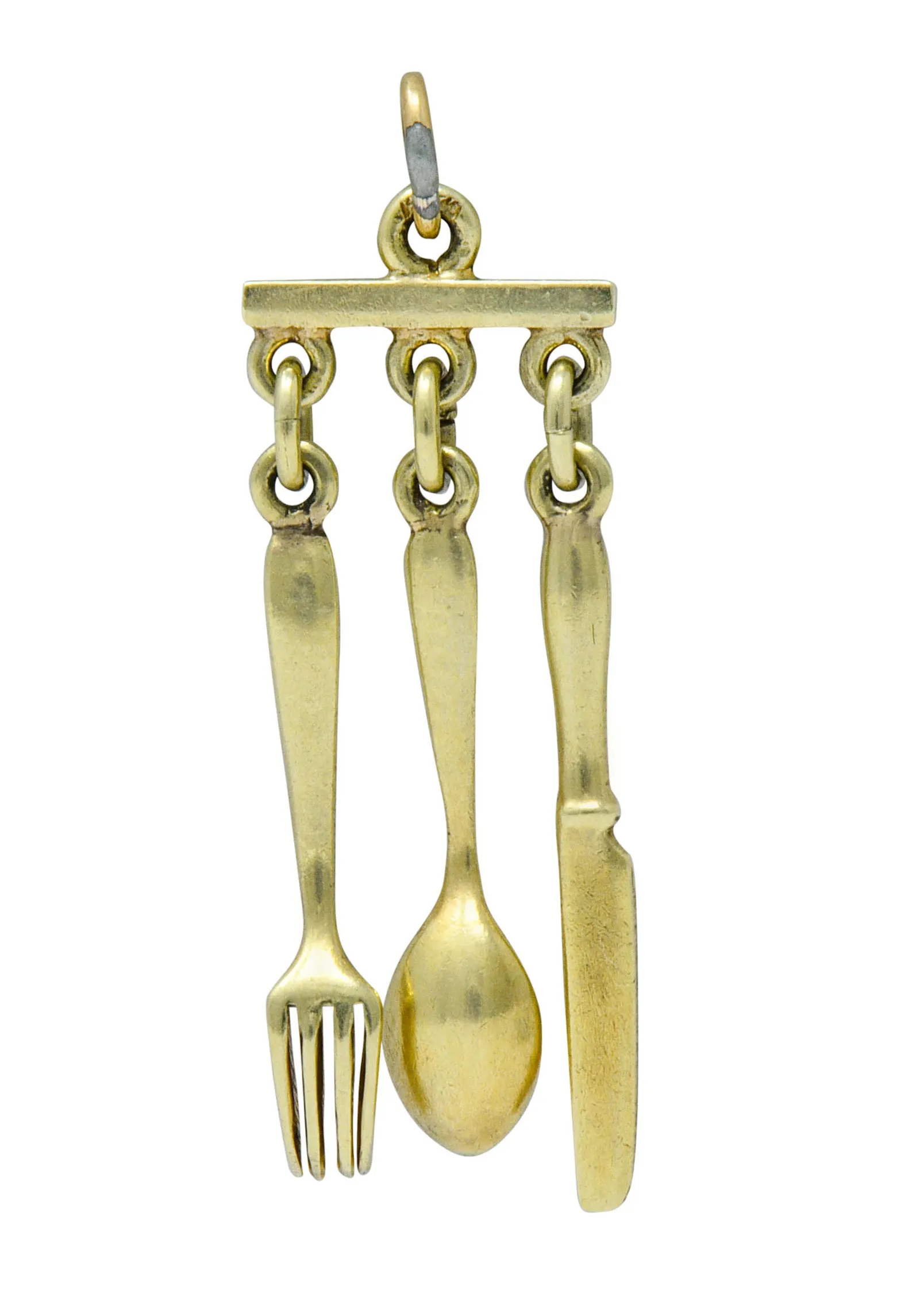 Sloan & Co. Retro 14 Karat Gold Cutlery Charm