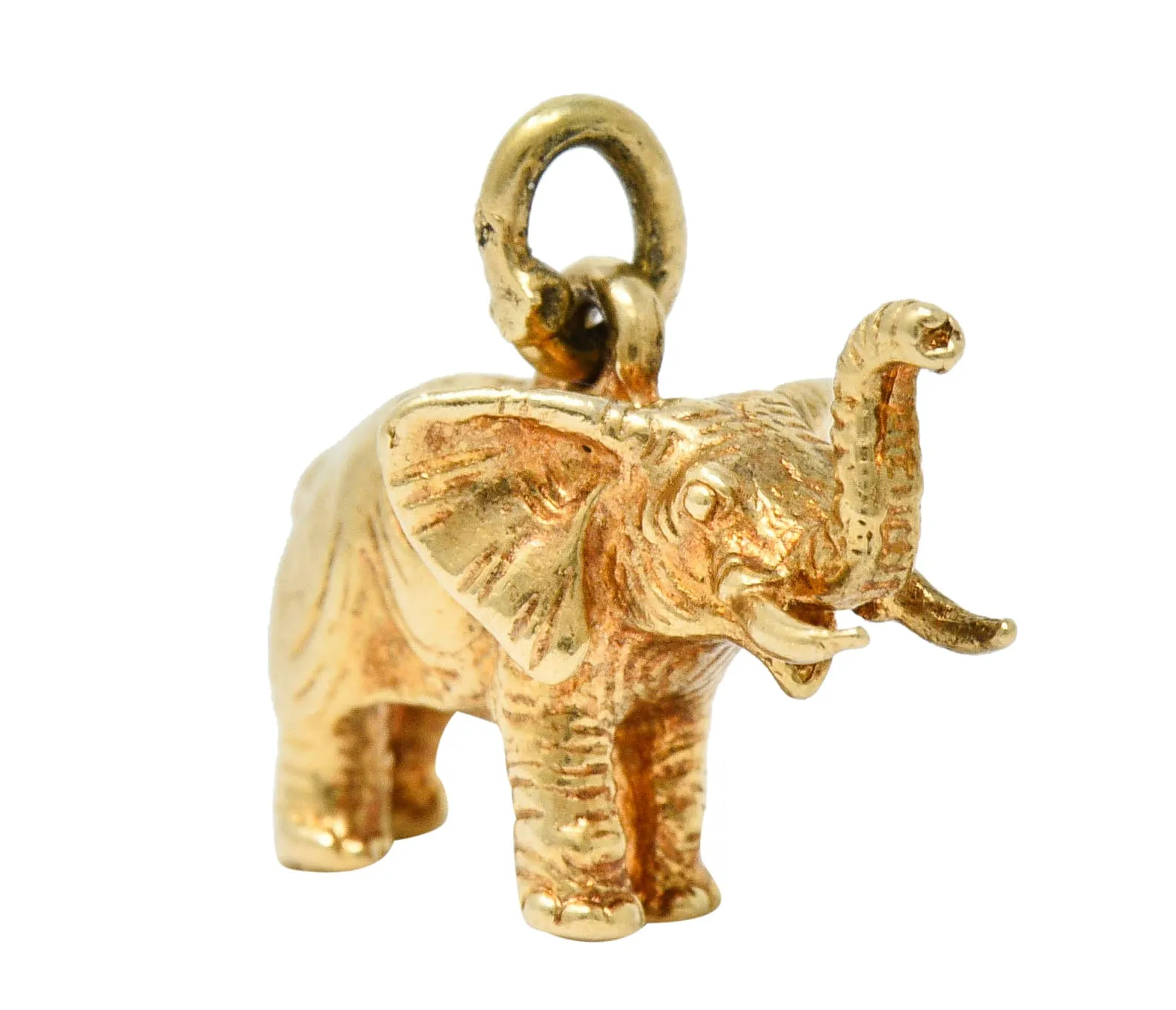 Sloan & Co. Retro 14 Karat Gold Elephant Charm