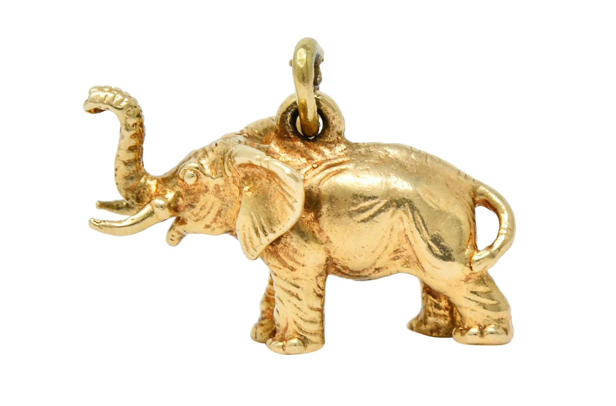 Sloan & Co. Retro 14 Karat Gold Elephant Charm