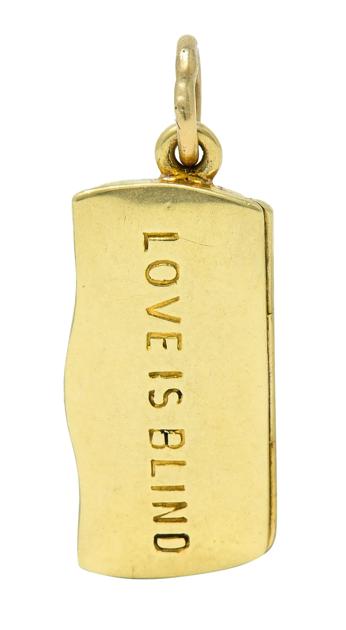 Sloan & Co. Retro 14 Karat Gold Love Is Blind Charm