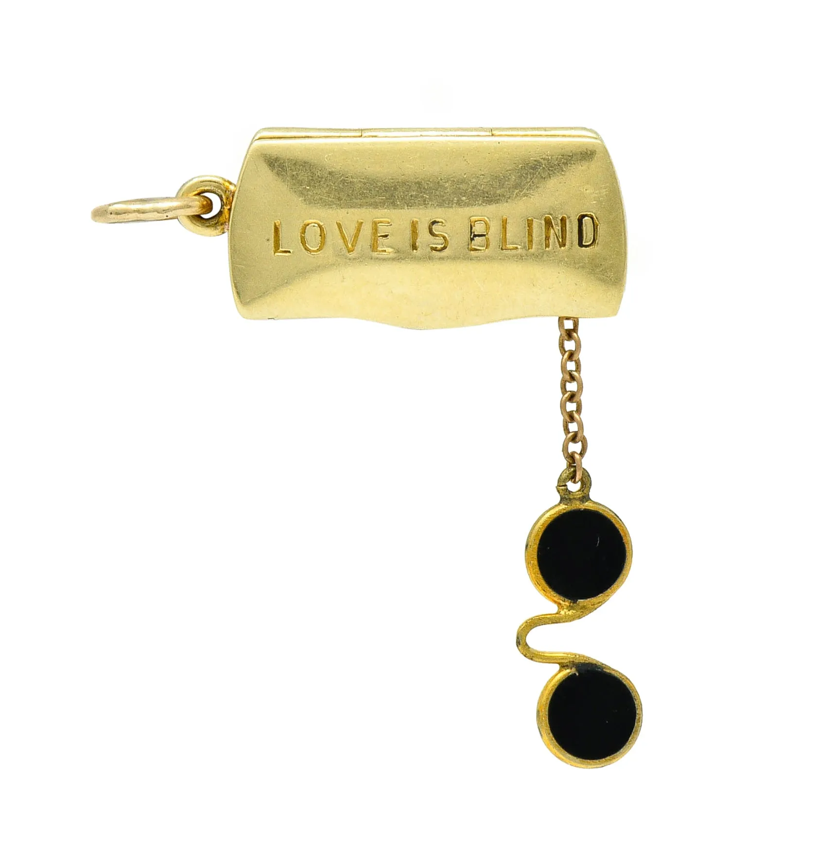 Sloan & Co. Retro 14 Karat Gold Love Is Blind Charm