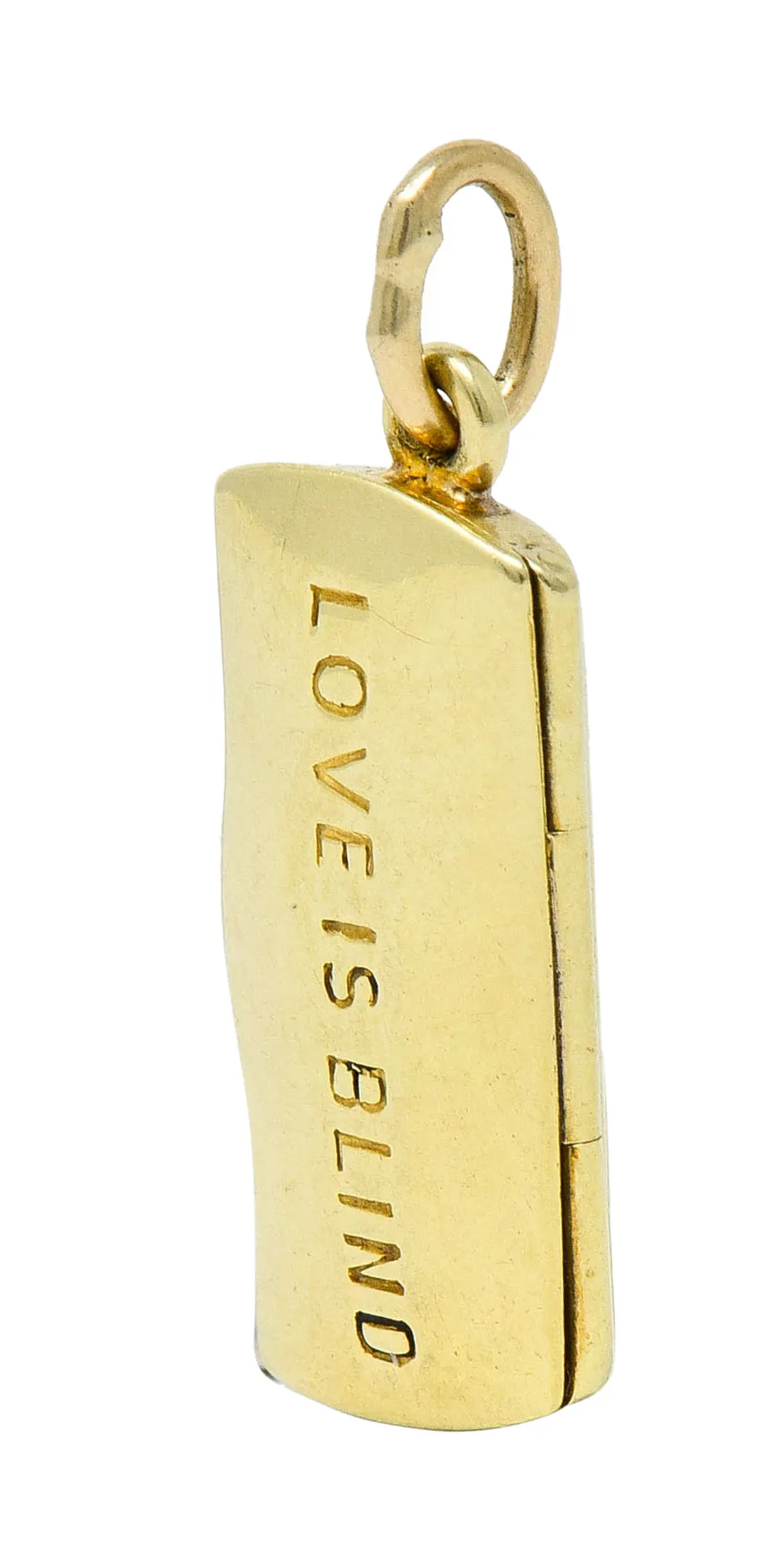 Sloan & Co. Retro 14 Karat Gold Love Is Blind Charm