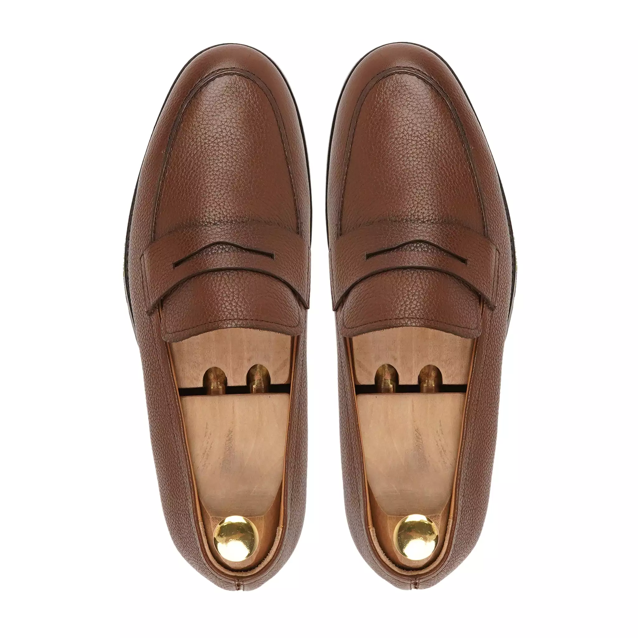 SMEATON - BROWN PEBBLE GRAIN LOAFER