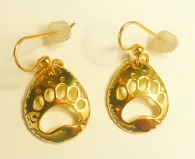 Solid 18kt Polar Bear Track earrings