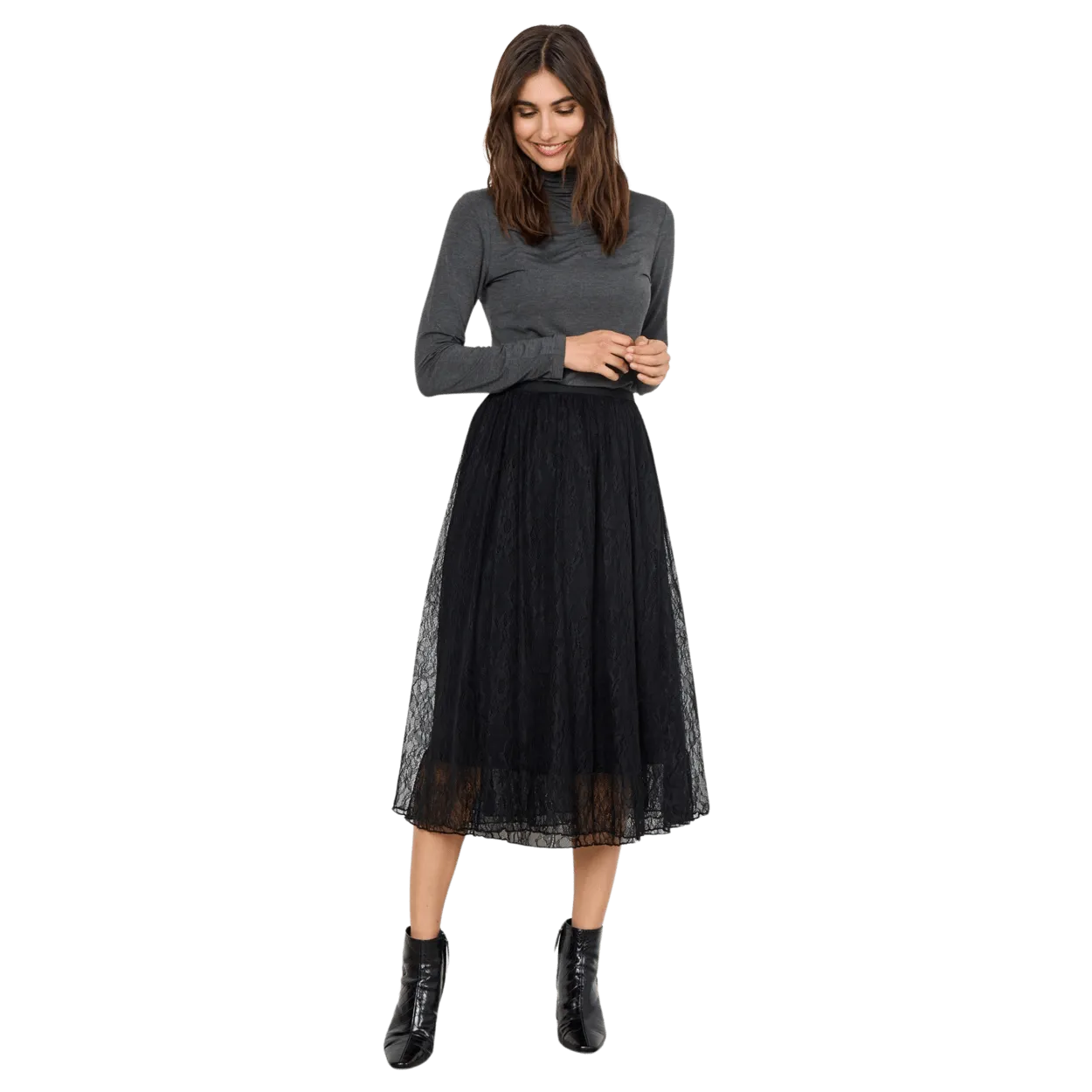 Soya Concept Velida Lace Midi Skirt