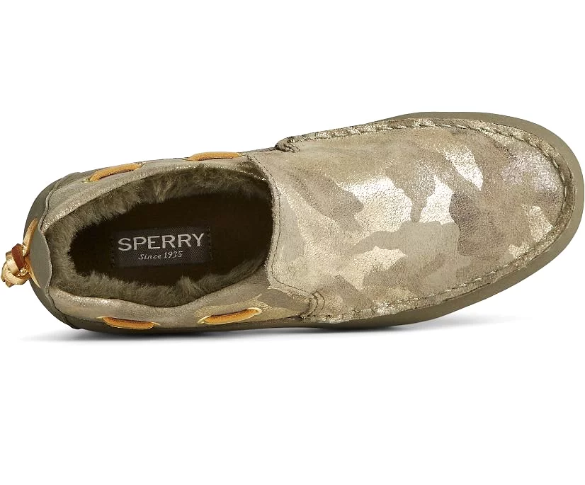 Sperry Women's Moc-Sider Metallic Camo - Olive