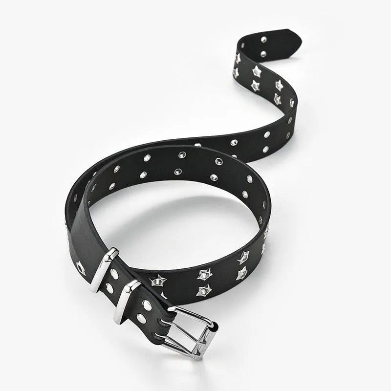 Star Eye Rivet Belt Double Star Eyelet