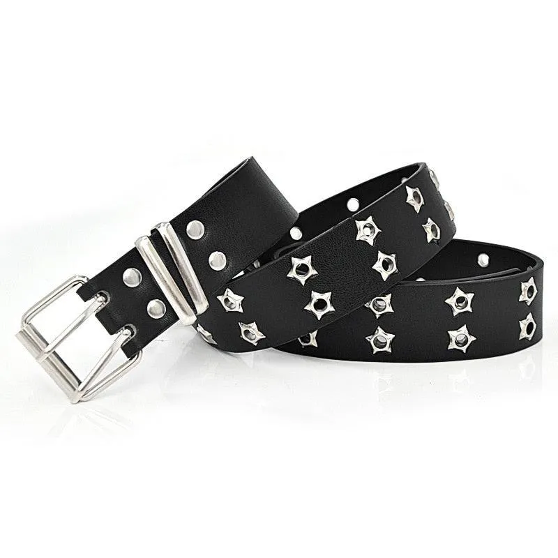 Star Eye Rivet Belt Double Star Eyelet