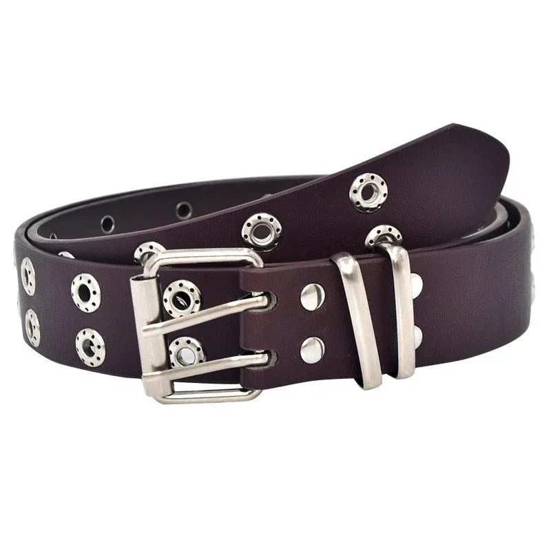 Star Eye Rivet Belt Double Star Eyelet