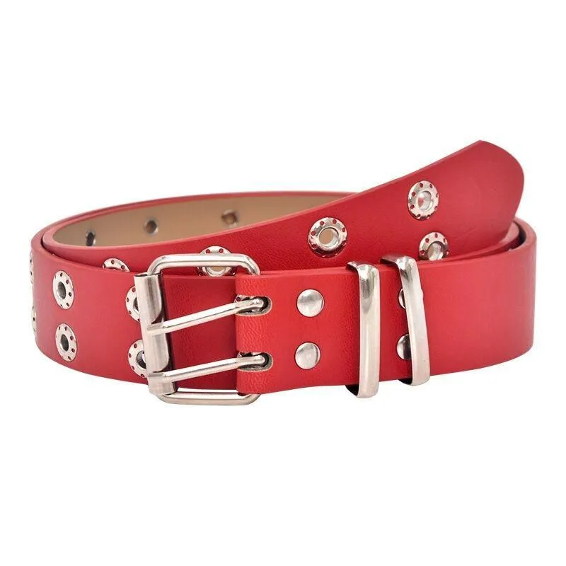 Star Eye Rivet Belt Double Star Eyelet