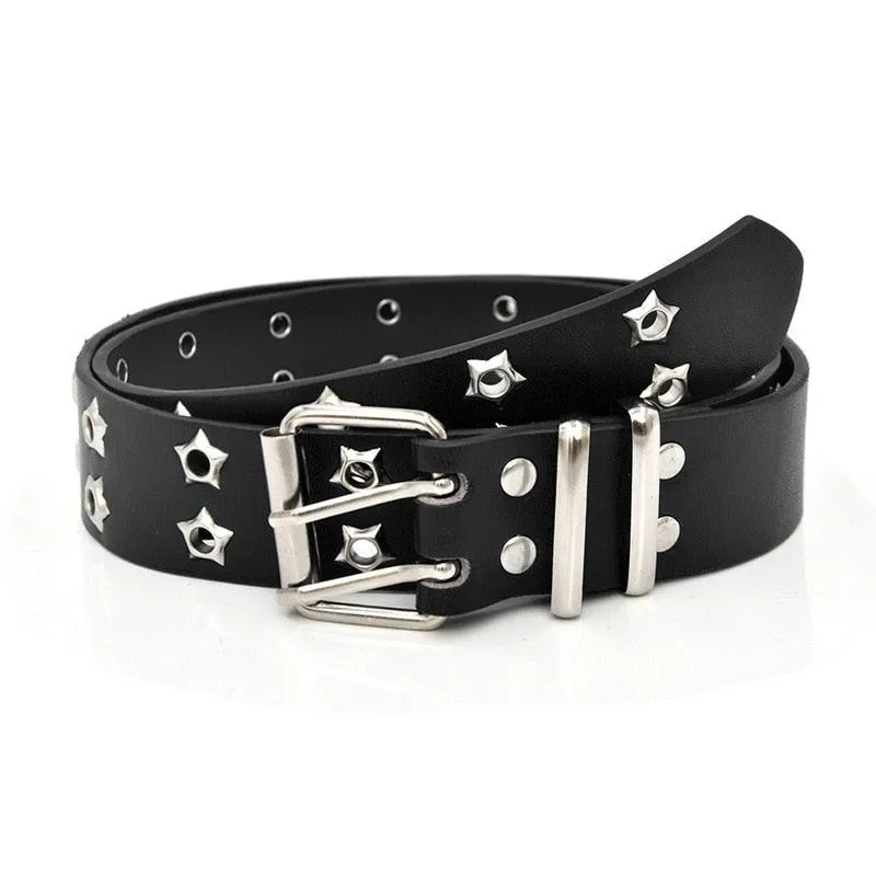 Star Eye Rivet Belt Double Star Eyelet