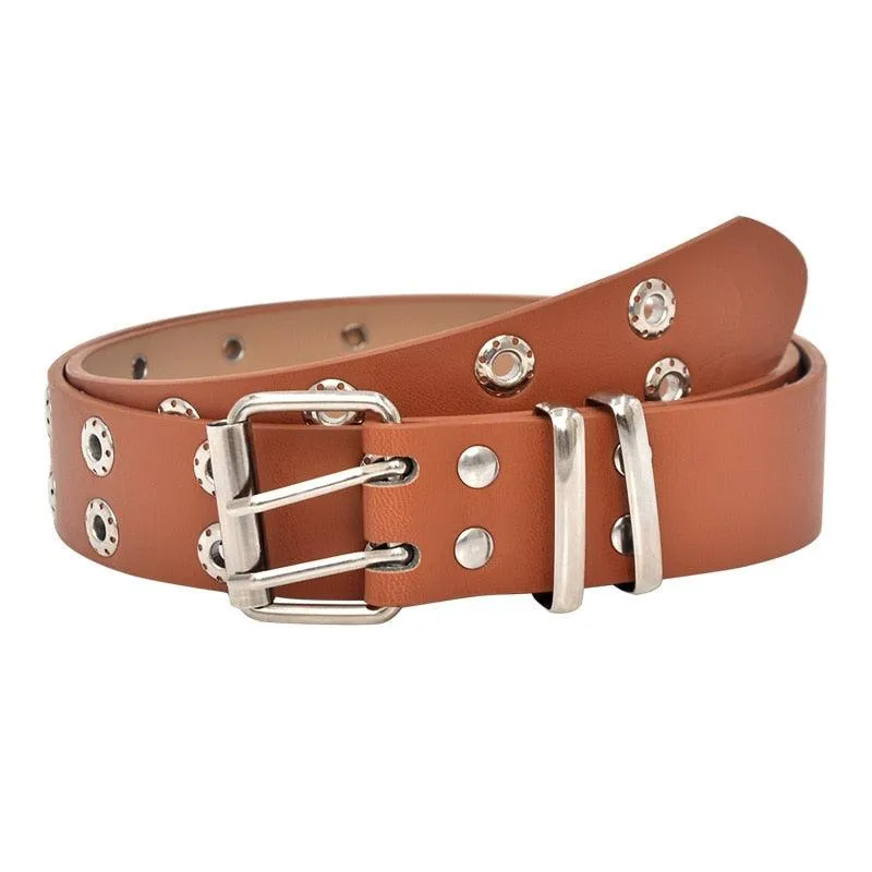 Star Eye Rivet Belt Double Star Eyelet