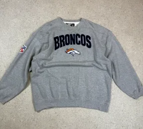 Starter Broncos NFL Sweater XXL Vintage Football Sweatshirt Gray