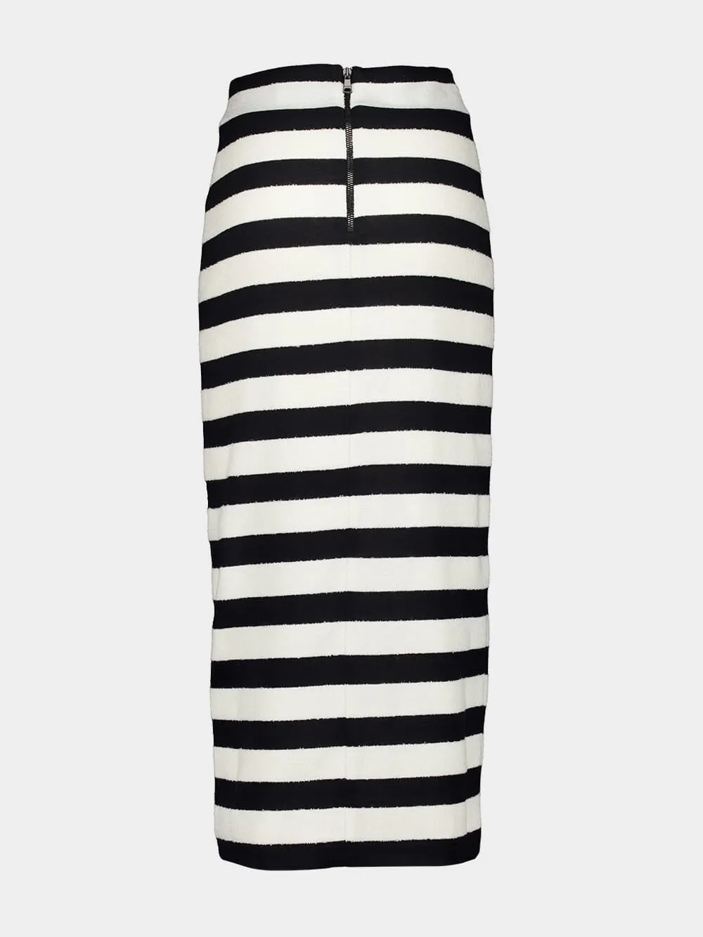 Striped Knitted Midi Skirt