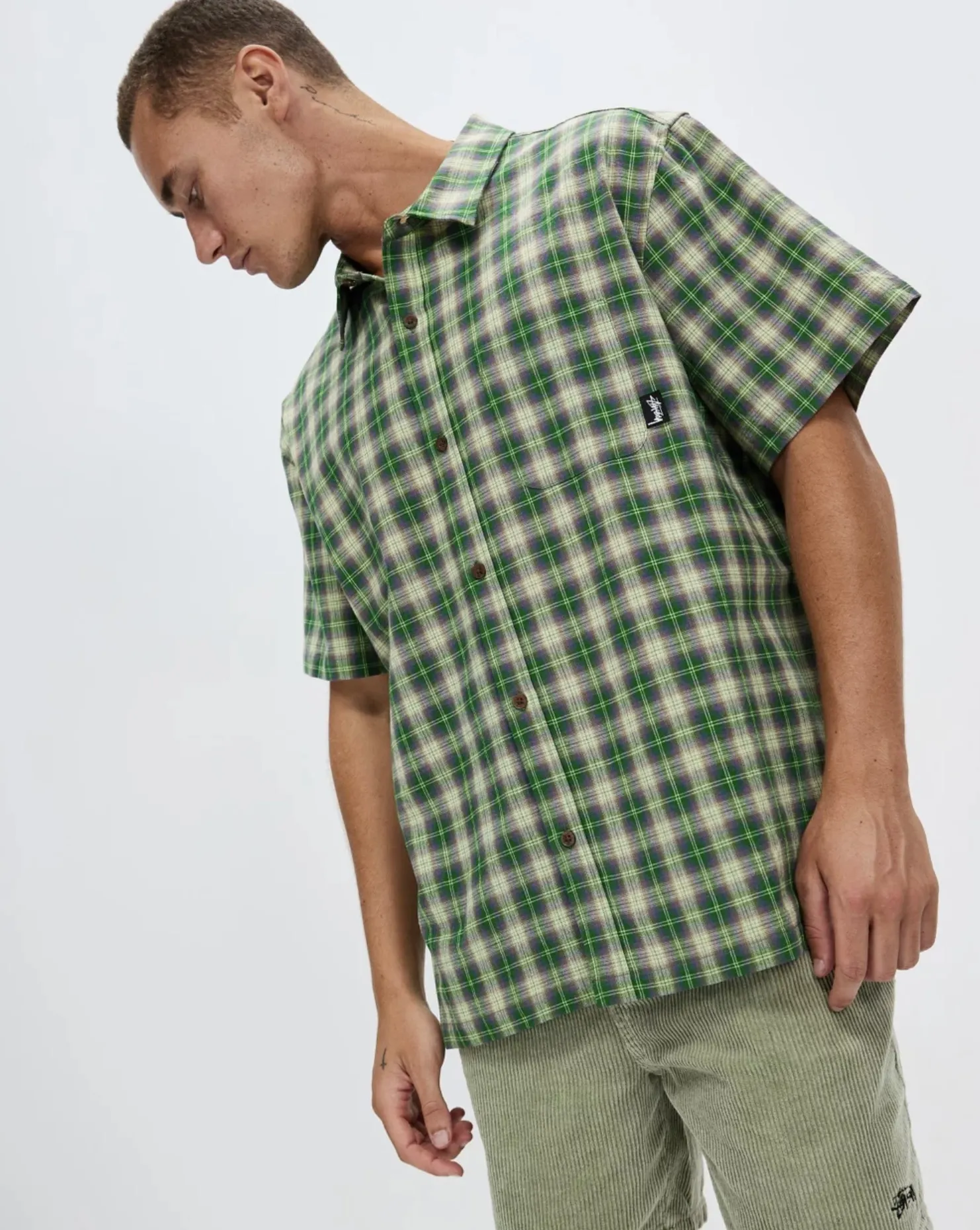 STUSSY  |Tartan Other Plaid Patterns Street Style Cotton