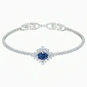 Swarovski PALACE BRACELET, Blue, Rhodium Plated, M -5498834