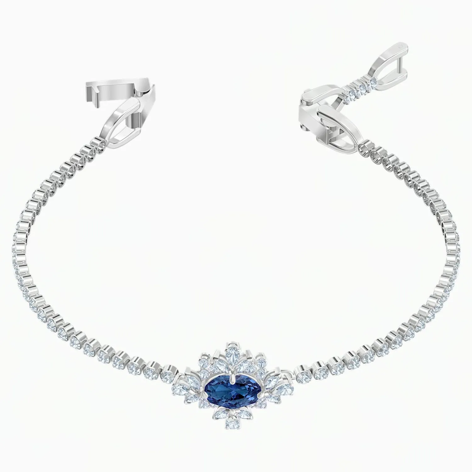 Swarovski PALACE BRACELET, Blue, Rhodium Plated, M -5498834